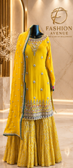 Yellow flowing sharara