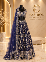 Midnight bloom lehenga