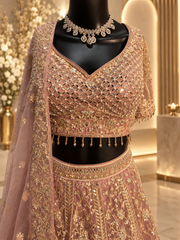 Dreamy dusty rose lehenga