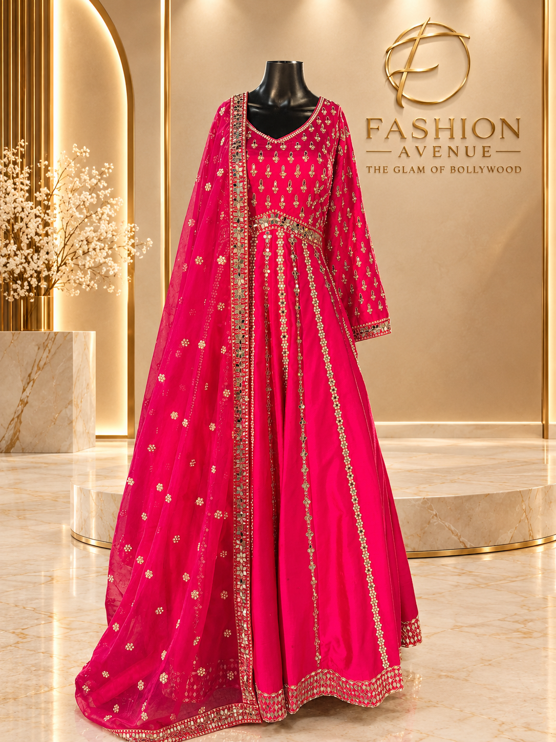 Magenta Anarkali