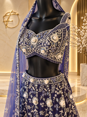 Midnight bloom lehenga