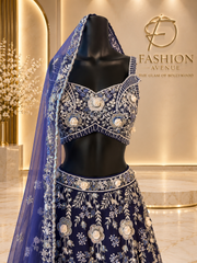 Midnight bloom lehenga
