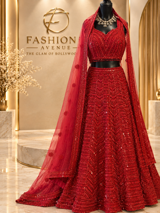 Crimson Luxe Lehenga