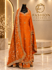 Saffron golden sharara