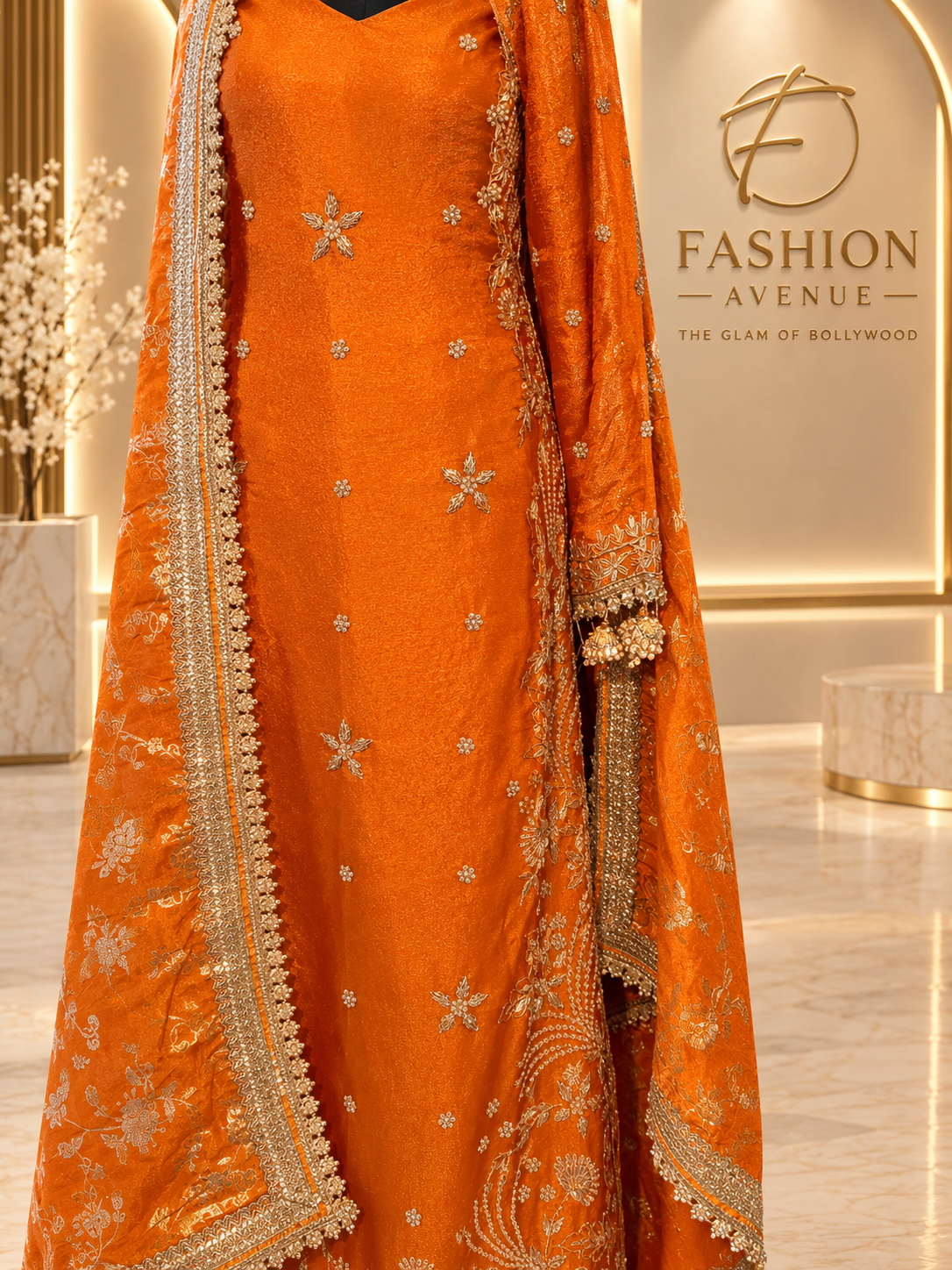 Saffron golden sharara