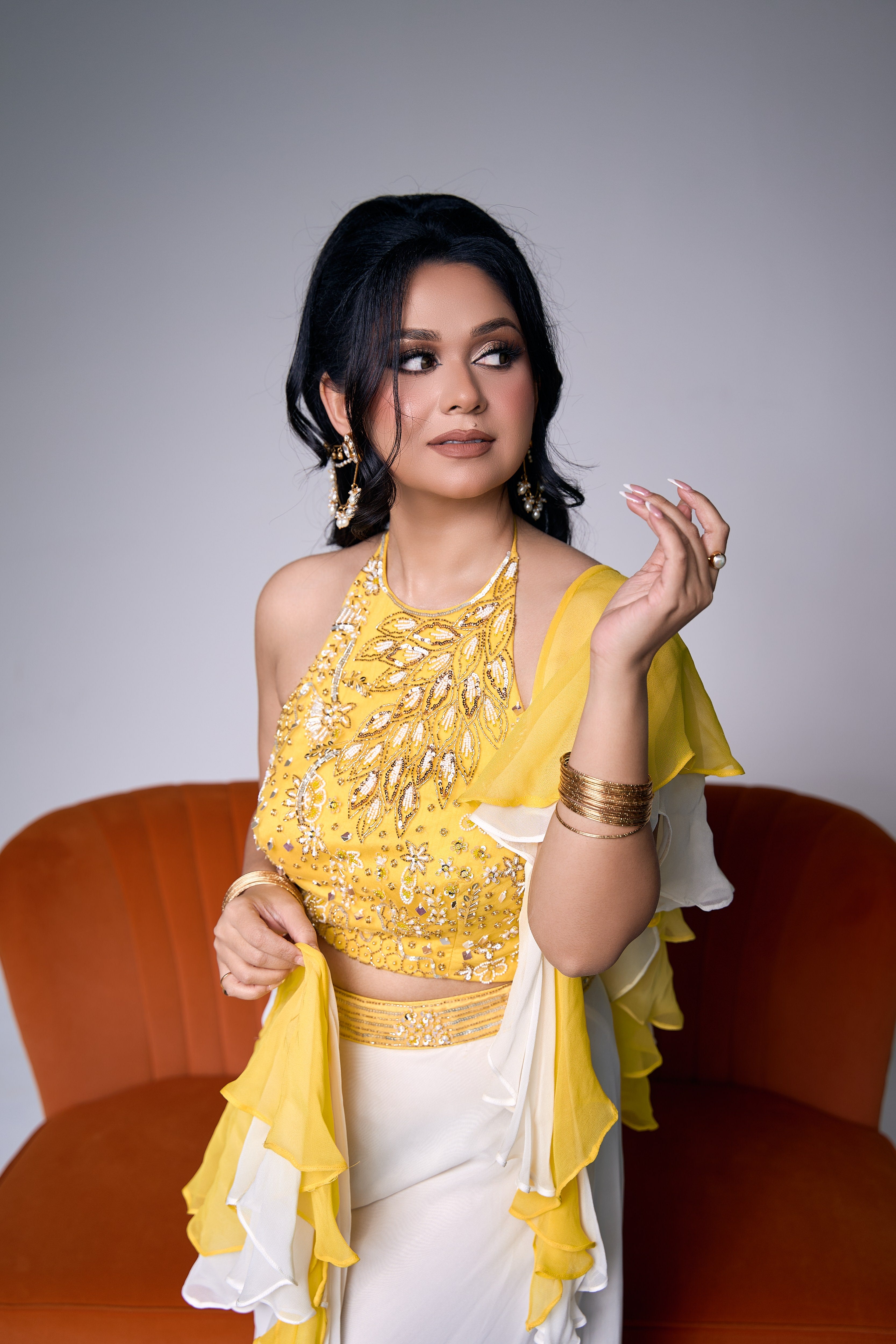 Festive flowing sharara