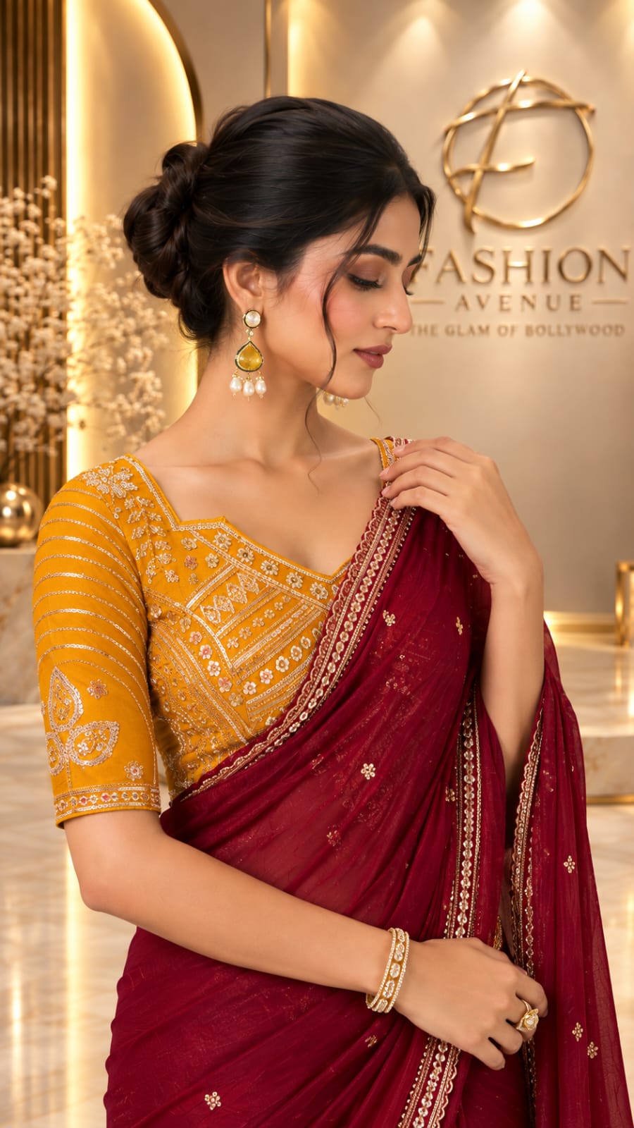 Royal Maroon Saree