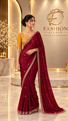 Royal Maroon Saree
