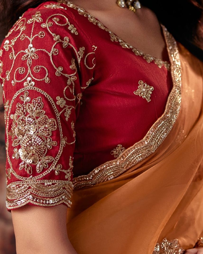 Caramel Orange Saree