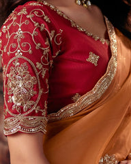 Caramel Orange Saree