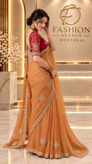 Caramel Orange Saree