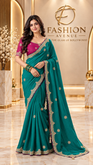 Teal Magenta Elegant Saree